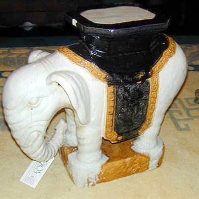 Lot 109 - Ceramic Elephant Form Garden Seat