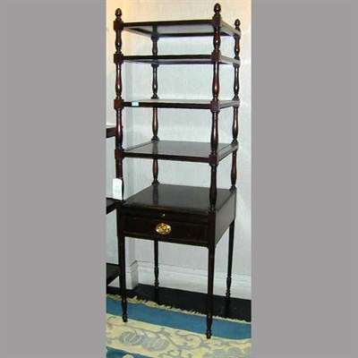 Lot 413 - Federal Style Mahogany Four-Tier Etagere