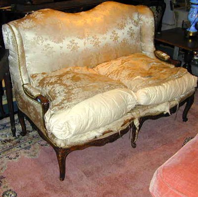 Lot 124 - Louis XV Style Upholstered Walnut Settee