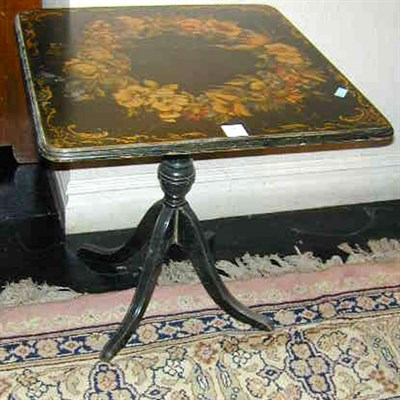 Lot 126 - Victorian Style Floral Decorated Occasional Table