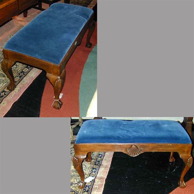 Lot 134 - Pair of Georgian Style Upholstered Mahogany...