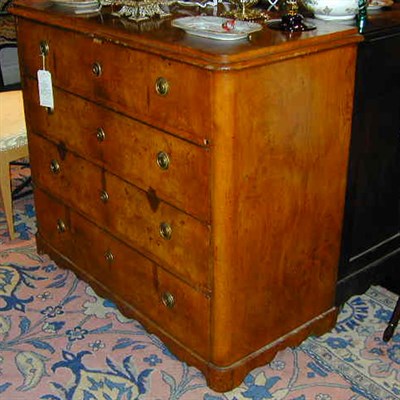 Lot 162 - Charles X Burl-Wood Chest of Drawers
