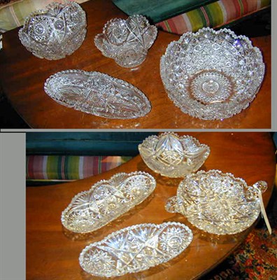 Lot 200 - Group of Eight Brilliant Cut Glass Articles