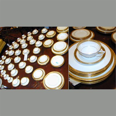 Lot 213 - Minton Gilt-Decorated Porcelain Partial Dinner...