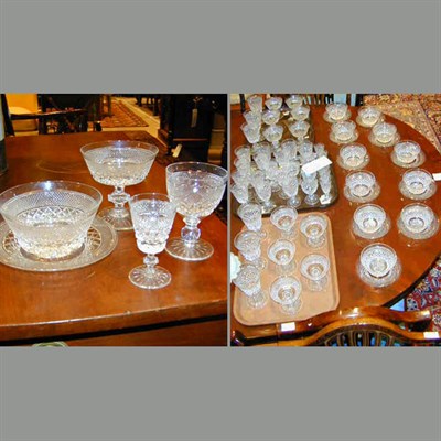 Lot 215 - Set of Colorless Cut Glassware Approximately...
