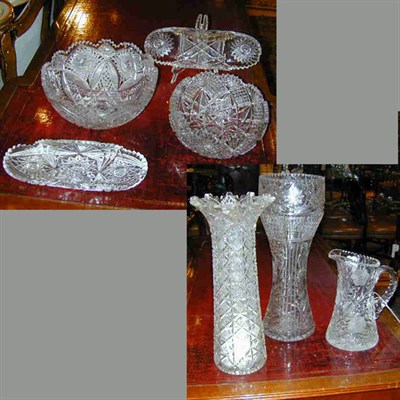 Lot 291 - Group of Seven Colorless Cut Glass Articles