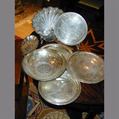 Lot 389 - Group of Seven Sterling Silver Plates and...