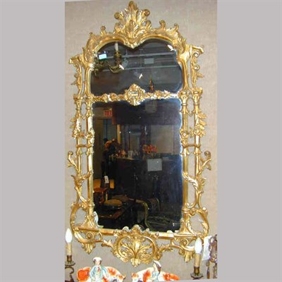 Lot 528 - George II Style Carved Gilt Wood Mirror