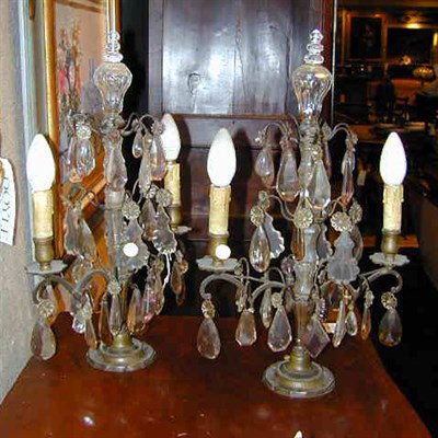 Lot 467 - Pair of Louis XV Style Patinated-Metal and Cut...