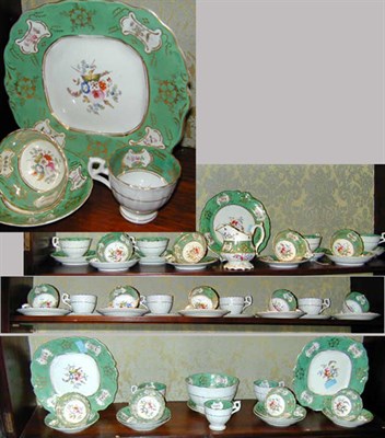 Lot 483 - English Gilt and Floral Decorated Porcelain...