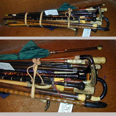 Lot 516 - Miscellaneous Group of Canes and Umbrellas...