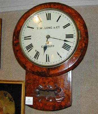 Lot 451 - Victorian Burl-Wood Regulator Clock