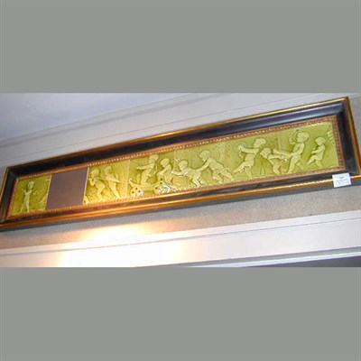 Lot 285 - Framed Tile Group Depicting Cherubs