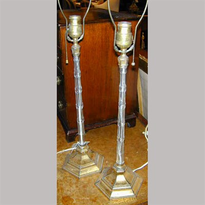 Lot 340 - Pair of Art Deco Gilt-Metal and Colorless...