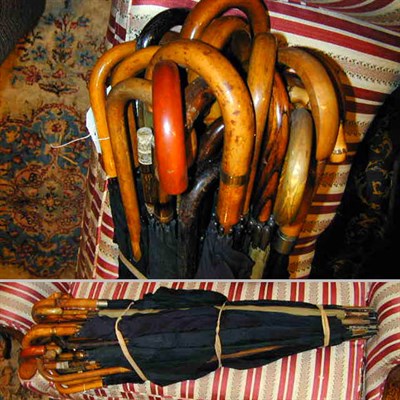 Lot 358 - Miscellaneous Group of Canes and Umbrellas...