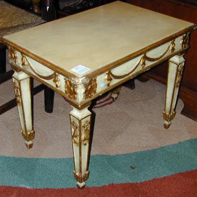 Lot 147A - Neoclassical Style Painted and Parcel Gilt Low...