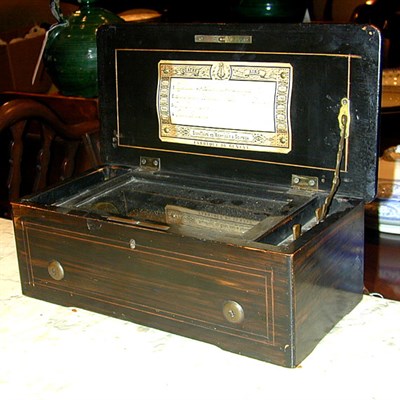 Lot 466 - Victorian Inlaid Rosewood Music Box