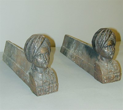 Lot 454 - Pair of Middle Eastern Style Cast Iron Figural...