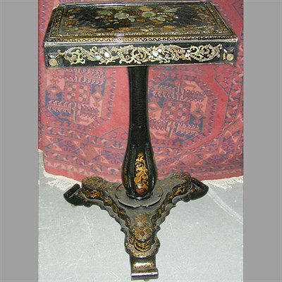 Lot 449 - Victorian Mother-of-Pearl Inlaid Gilt...