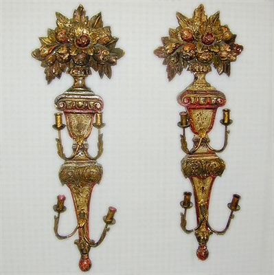 Lot 246 - Pair of Continental Baroque Style Polychrome...