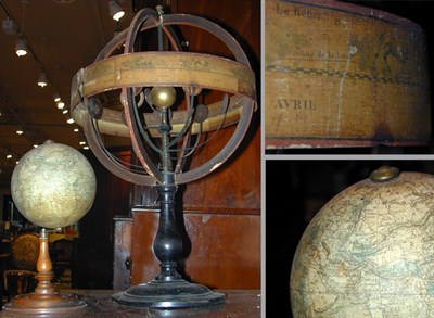 Lot 299 - Two Table Globes The first a Victorian 5 inch...