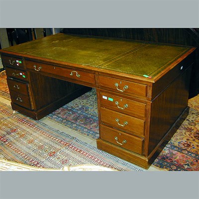 Lot 230 - George III Style Leather Inset Mahogany...