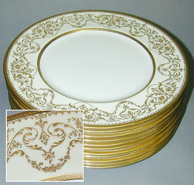 Lot 323 - Set of Eleven Royal Doulton Gilt-Decorated...