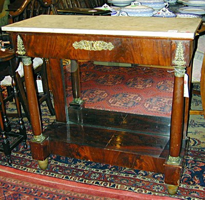 Lot 468 - Empire Style Gilt-Bronze Mounted Marble Top...