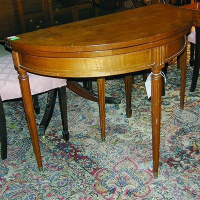 Lot 303 - Louis XVI Style Fruitwood Fold-Over Card Table