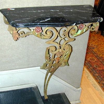 Lot 177 - Pair of Italian Rococo Style Marble Top...