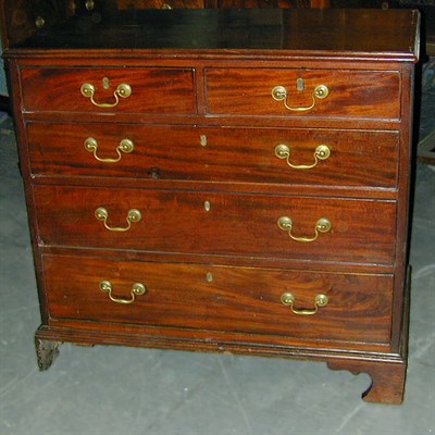 Lot 256 - George III Mahogany Chest of Drawers Late 18th...