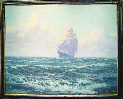 Lot 42 - Gordon Hope Grant 1875-1962 AT FULL SAIL ON...