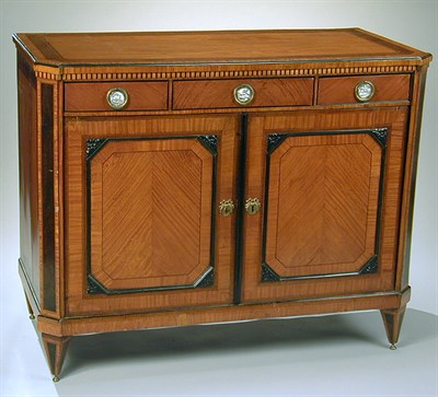 Lot 396 - Dutch Neoclassical Ebonized Satinwood and...