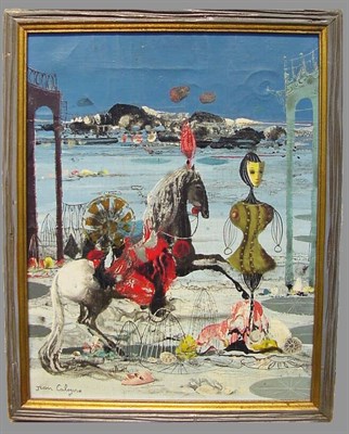 Lot 11 - Jean Calogero b. 1922 THE MEETING Signed Jean...