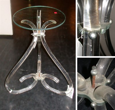 Lot 144 - Art Deco Glass and Lucite Table The circular...