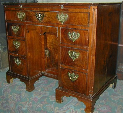 Lot 324 - George III Mahogany Kneehole Desk The later...