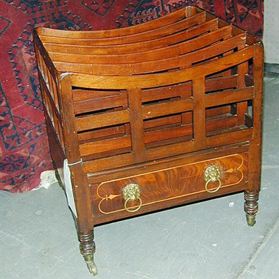 Lot 424 - George III Inlaid Mahogany Canterbury 19th...