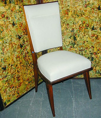 Lot 186 - Set of Six Art Deco Walnut Dining Chairs Each...