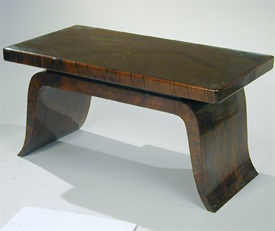 Lot 205 - Art Deco Burl-Wood Low Table The rectangular...