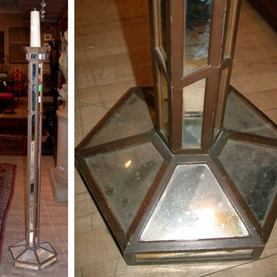 Lot 159 - Art Deco Gilt-Wood Torchere The hexagonal...