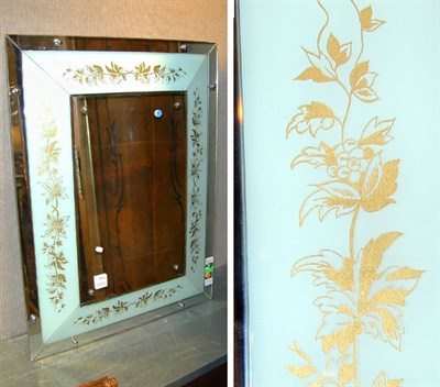 Lot 196 - Pair of Art Deco Mirrors Each with beveled...