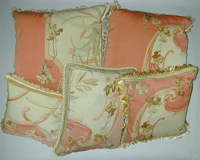 Lot 359 - Group of Five Aubusson Pillows Aubusson 19th...