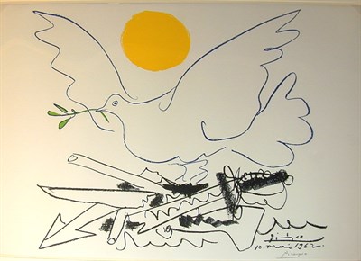 Lot 290 - After Pablo Picasso DOVE OF PEACE Offset color...