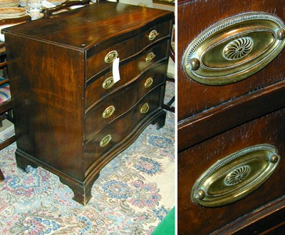Lot 324 - George III Style Mahogany Serpentine-Front...