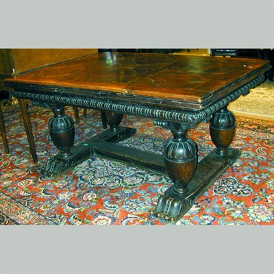 Lot 239 - Jacobean Style Walnut Library Table