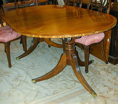 Lot 477 - Georgian Style Mahogany Double-Pedestal Dining...