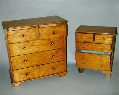 Lot 458 - Two Georgian Style Pine Miniature Chests of...
