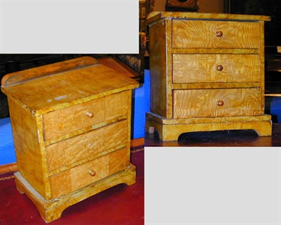 Lot 498 - Pair of Faux Painted Miniature Dressers