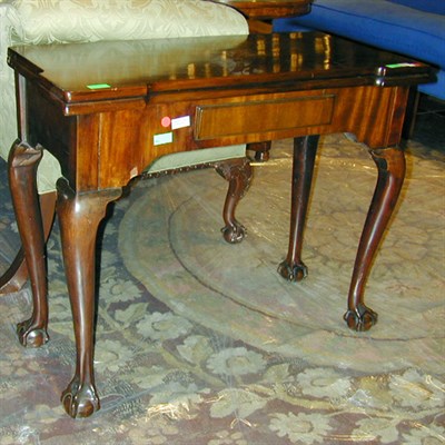 Lot 483 - George II Style Mahogany Fold-Over Card Table