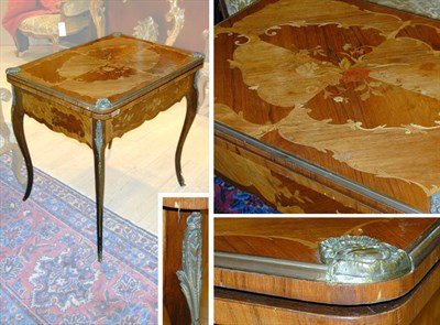 Lot 428 - Louis XV Style Kingwood Fold-Over Card Table...